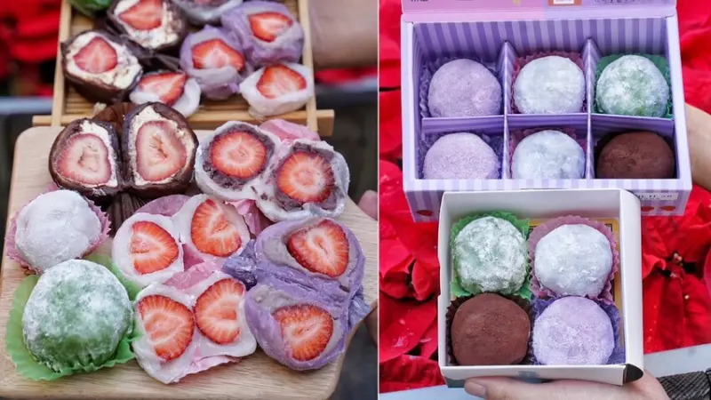 草莓季來襲！「大瑋叔叔手作大福」草莓大福回來啦！顆顆皮薄軟Q不黏牙且餡料真材實料，新鮮草莓多汁又香甜，完全是老少咸宜的飯後甜品！ - 阿華田的美食日記