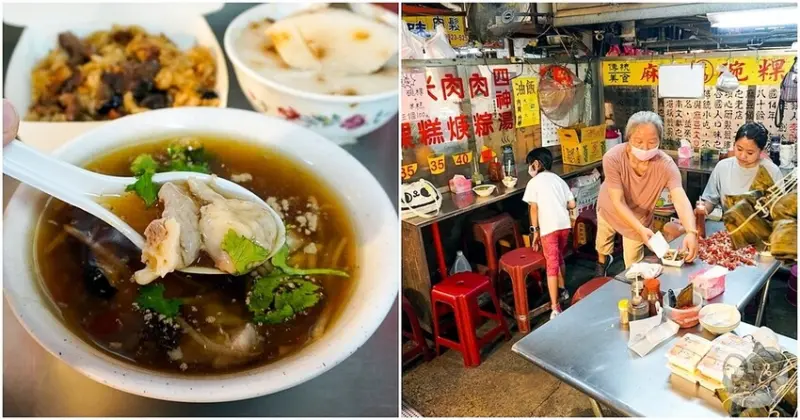 台中市場美食|位於黃昏市場中的美味米糕、油飯，搭配肉羹湯超對味|十甲新光市場|麻豆李助碗粿