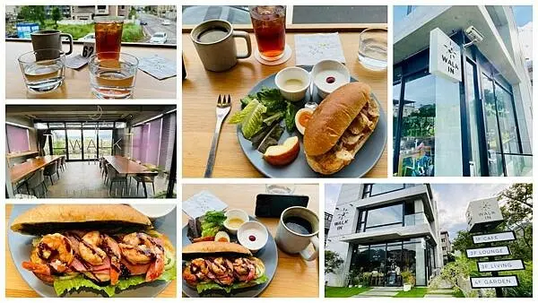 林口超夯人氣餐廳【Walk in Cafe東湖一店】白色獨棟簡約清木模建築/享受輕爽無負擔輕食/林口巿區景觀餐廳