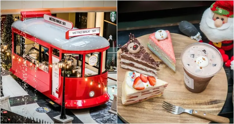 中壢美食》好咖聖誕市集快閃|大江購物中心英倫聖誕火車，超可愛聖誕甜點 - 大手牽小手。玩樂趣