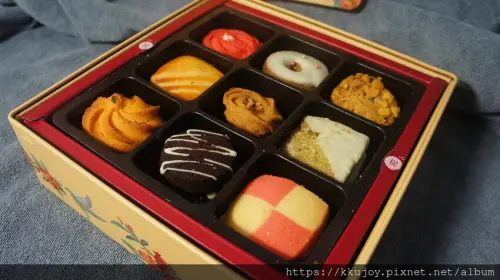 冊子生活購|法緻九宮格手工餅乾|草莓曲奇|白抹茶曲奇|莓果玉米脆餅|白巧遇可可|繽紛甜甜圈|香蔥鹹曲奇|杏仁盾牌曲奇|草莓格格|布列塔尼，下午茶好精緻!