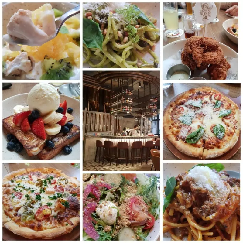 【台北.忠孝復興站】寵物友善餐廳推薦。小天使精釀啤酒餐廳。早午餐+比薩+義大利麵+燻鮭魚沙拉