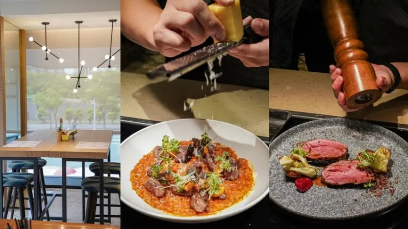 高雄美食｜全新菜單排餐燉飯口味獨特 擺盤精緻好吃/高雄中央公園英迪格酒店WOK ON THE PARK