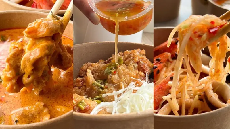 泰式料理「椰兄Coco Brother」酥嫩椒麻雞、酸香辣拌海鮮、紅咖哩牛肉，4人套餐一次點，招牌菜色全到齊