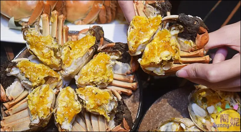 桀壽司。台中最狂大閘蟹!超過4兩活體現蒸買1送1最多買5送7均價270元-商妮吃喝遊樂