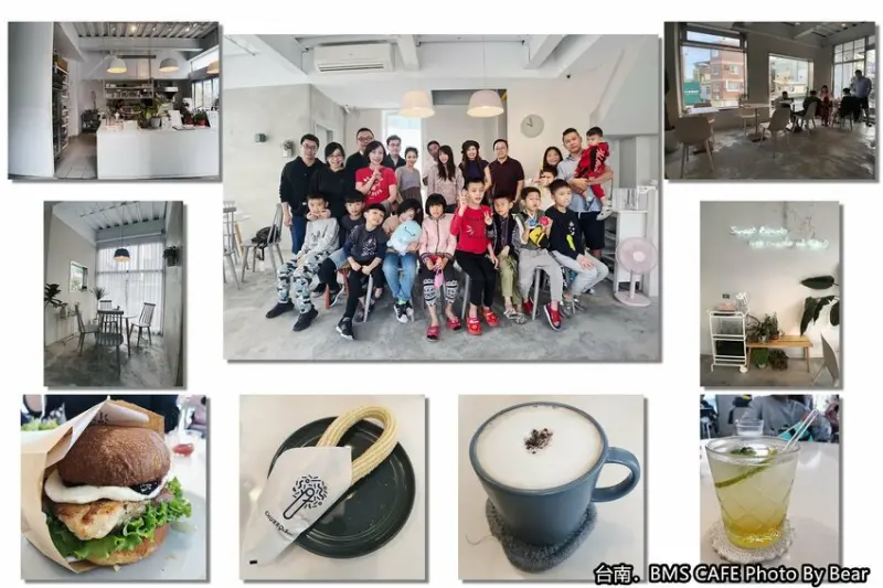 【台南中西區】「韓風咖啡館與民宿的結合．BMS CAFE（純白建築/網美咖啡/早午餐/輕食/手作漢堡/吉拿棒/下午茶/尊王路上）