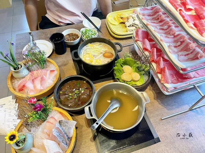 對馬涮涮屋 彰化店，推肉霸王雙人套餐，4種肉品共28盎司的肉量特價988元，菜盤飲料霜淇淋白飯吃到飽 - Cyndi loves享食天堂