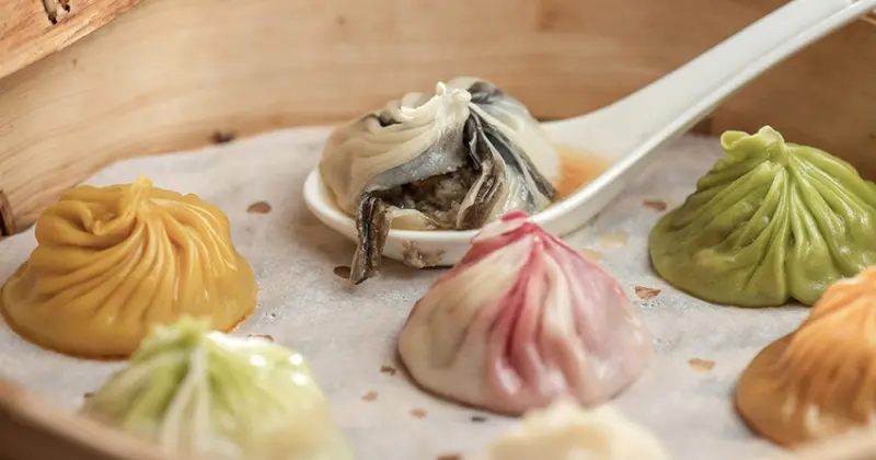 點水樓大直店，必吃七彩小籠包和秋季限定處女蟳！