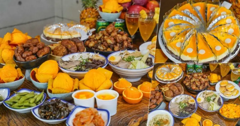 今夏可芒了?!挑戰無極限加碼愛文芒果、芒果泡芙、芒果慕斯蛋糕、芒果鮮奶酪、炸澎湖鮮蚵無限放題，最狂日式麵食 - 跟著尼力吃喝玩樂＆親子生活