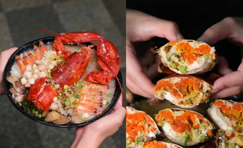 【台中美食】粥狂創意海鮮粥品｜豐原・地表最霸氣的澎派海鮮粥，整隻龍蝦和螃蟹通通入菜 ! - 肉依小姐吃什麼