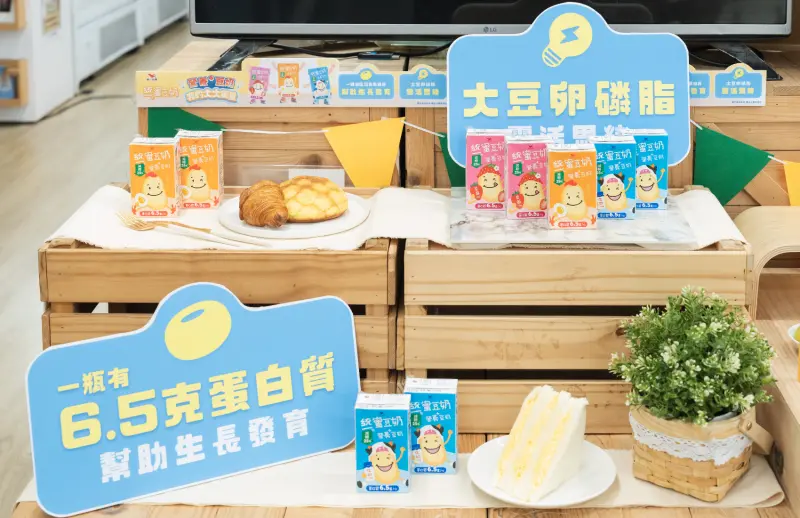 ▲ 圖3. 統一蜜豆奶營養+豆奶系列,每一瓶有6.5克蛋白質,幫助生長發育