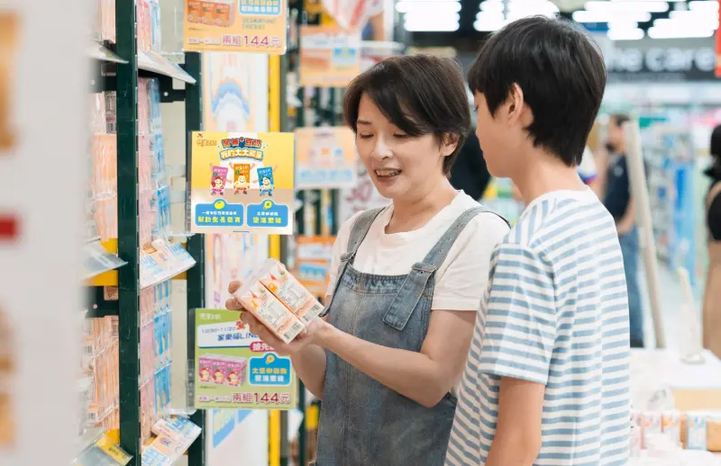 ▲ 圖4. 兔包為雙胞胎寶貝精心挑選統一蜜豆奶營養+豆奶