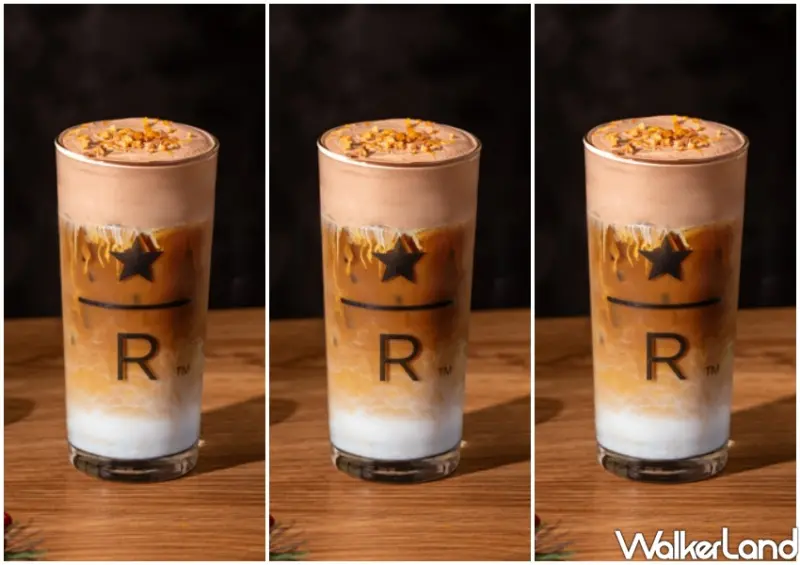 ▲「典藏太妃瑪奇朵」融合黑巧克力韻味、柑橘清爽與焦糖甜香,最後灑上太妃蜜糖碎片,層層堆疊出冬季幸福感。