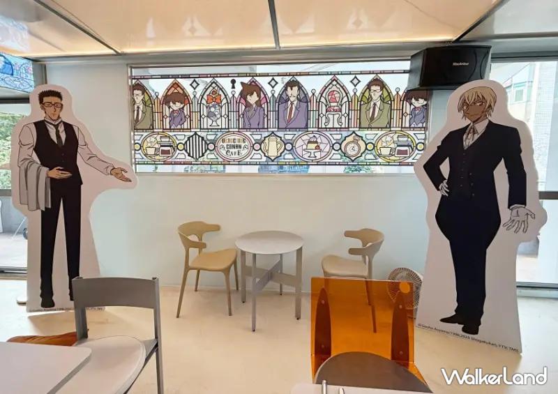 ▲台北柯南咖啡廳快閃店！店內執事服角色立牌必拍。(攝影：鄭亦庭)