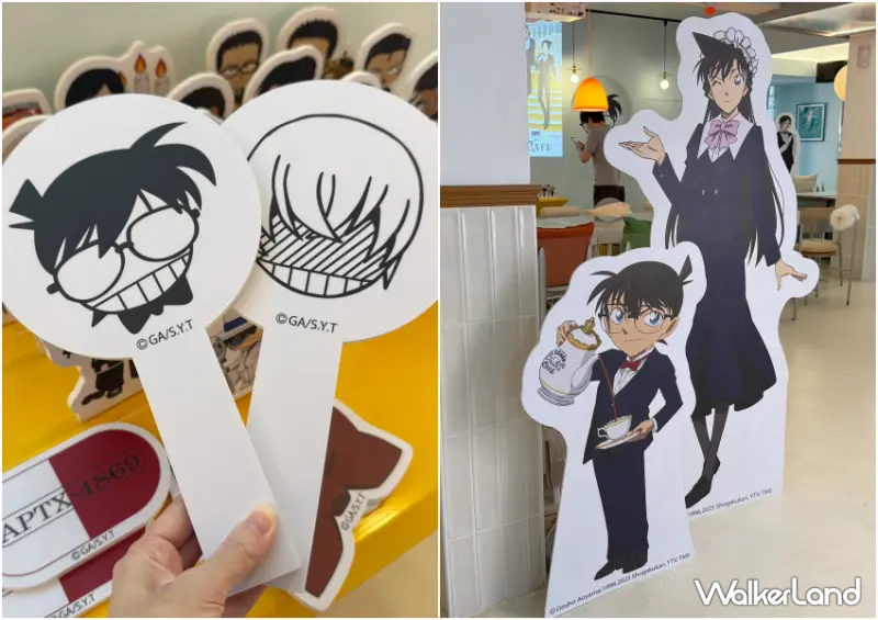 ▲台北柯南咖啡廳快閃店打卡點。(攝影：鄭亦庭)