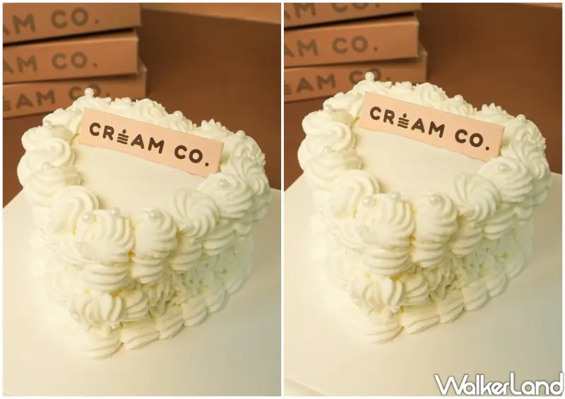 ▲ CREAM CO.鮮奶油有限公司快閃台南新光帶來「心型楓糖核桃鮮奶油蛋糕」。