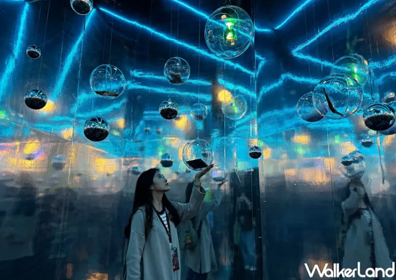 ▲台北愛麗絲沈浸式展必拍攻略!5米高360度光影劇場、巨型故事書入口、夢幻LED光牆,打造童話風打卡點。(攝影:鄭亦庭)