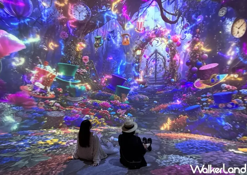 ▲愛麗絲沈浸式展區還加入香氛體驗,讓你五感都沈浸在愛麗絲奇幻世界。(攝影:鄭亦庭)