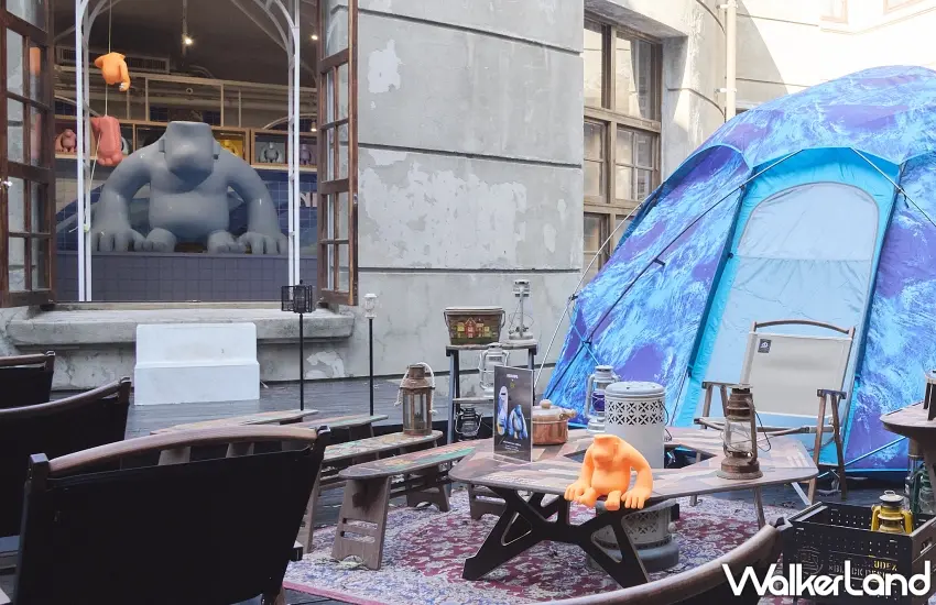 ▲戶外營地區結合「人八月」與「Black Design」,重現露營聚落氛圍