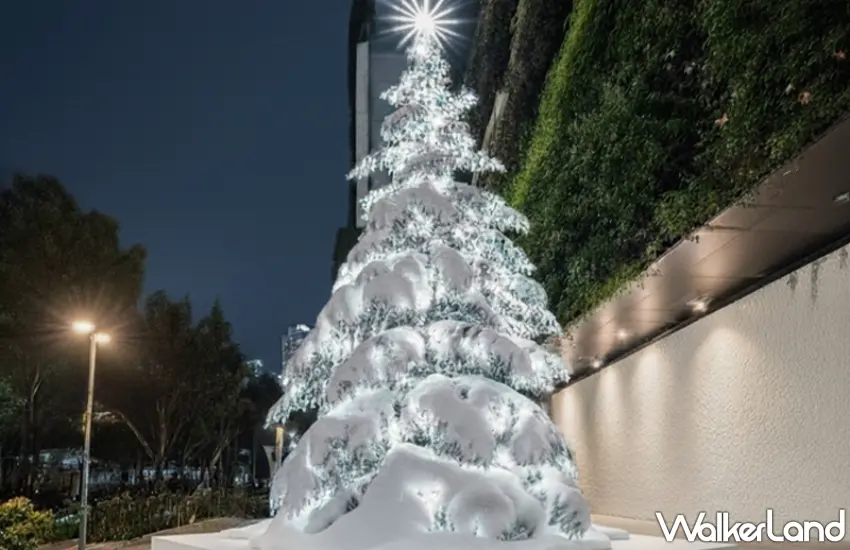 ▲2025年聖誕村主樹「The Sculpted Tree」示意圖,7米高的雪白樹身將搭配限定的下雪體驗