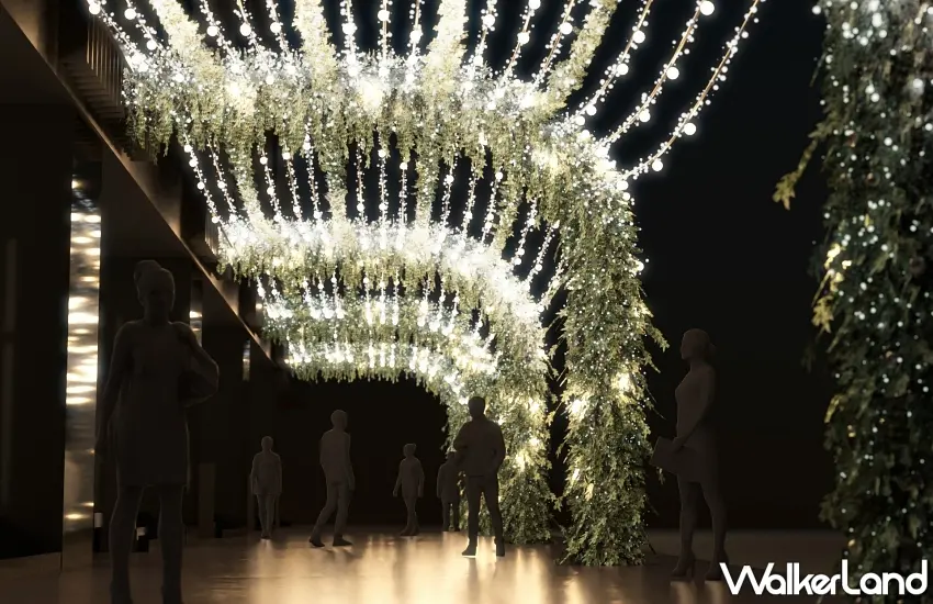 ▲2025年「光之道」廊道示意圖,展現由40萬顆銀白燈泡構築的流動星河