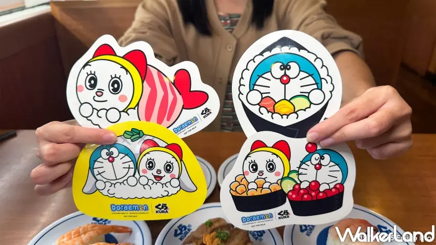 ▲藏壽司哆啦A夢聯名，11/14起推出13款造型扭蛋與聯名周邊。