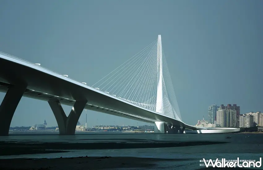 ▲江大橋完工示意圖。其優雅的線條設計展現了現代工程美學 。