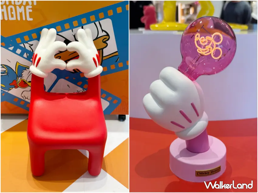 ▲信義區米奇快閃展！松菸誠品迪士尼米奇小台燈、米奇椅凳等聯名家具一次登場。(攝影：鄭亦庭)