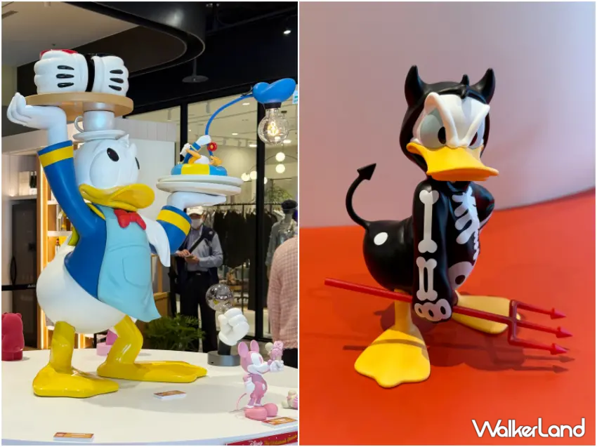 ▲SUNDAY HOME × 迪士尼聯名快閃店！唐老鴨台燈、唐老鴨公仔。(攝影：鄭亦庭)