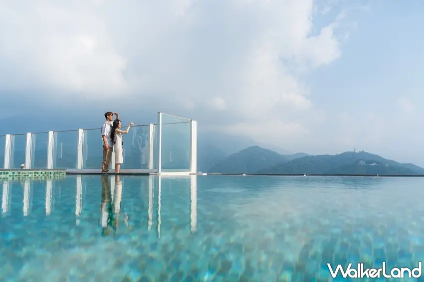 ▲漢來日月行館無邊際泳池,為館內熱門打卡景點,深受房客喜愛