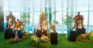 台北101觀景台變身雲林秘境，「超越偶超越巔峰」高空竹林遇見素還真、雲林布袋戲療癒特展。