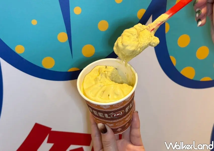 ▲DQ暴風雪系列首推「開心果暴風雪」口味。(攝影:鄭雅之)