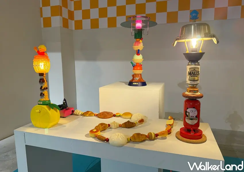 ▲隱藏版東區展覽《Mixed Foods》以廢棄物、樹脂與電動器具重組成藝術。(攝影:鄭亦庭)