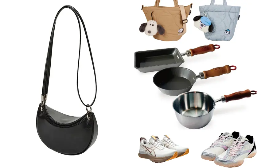 ▲多樣熱銷美妝保養商品,如SAMO ONDOH、Peanuts、asics、FILA等