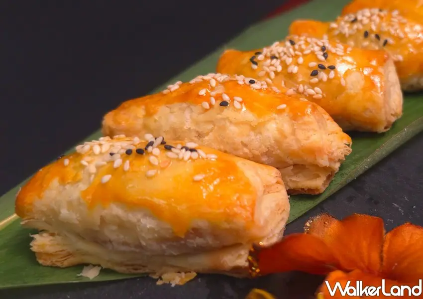 ▲港佬大必吃推薦「酥皮叉燒酥」,千層酥皮咬下去直接鬆掉,內餡甜鹹交織超療癒。