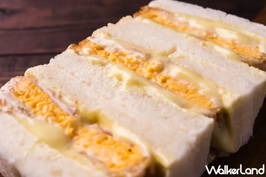 ▲Ginza Sand「香酥滑嫩玉子磚三明治」以獨家炸製技術打造外酥內嫩的完美口感，香氣四溢、滑潤誘人。