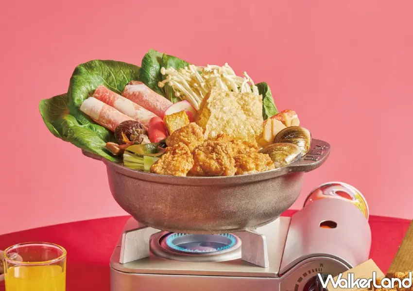 ▲六扇門Ｘ繼光香香雞聯名「魷澎湃香雞鍋」，把辦桌才會吃到的魷魚螺肉蒜變成小火鍋。