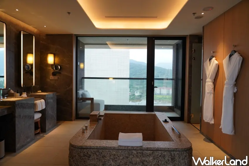▲新北北海溫泉洲際酒店」全客房標配獨立泡湯池。（攝影：楊婷雅）