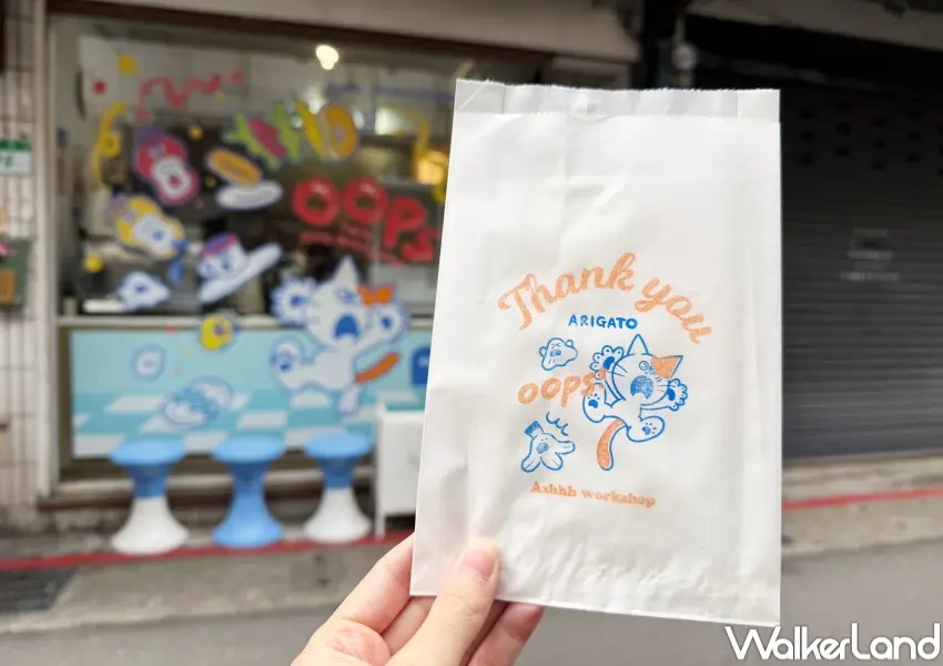 ▲結帳還會收到tamaneko插畫台式早餐袋包裝。(攝影：鄭亦庭)