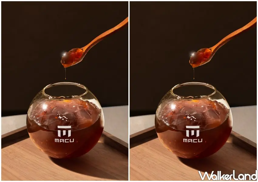 ▲麻古茶坊11月推出全新咀嚼系配料「紅萱粿」。