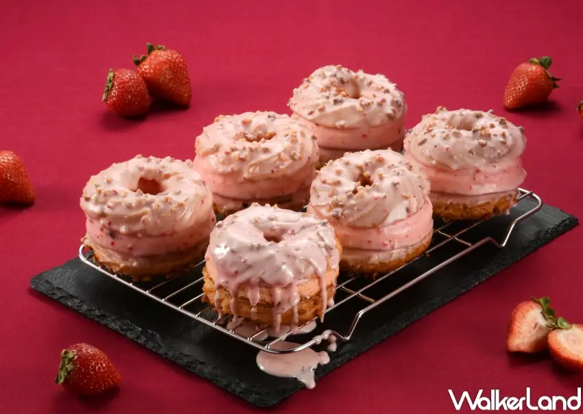 ▲亞尼克聖誕甜點推開心果覆盆莓慕斯,粉嫩開吃。