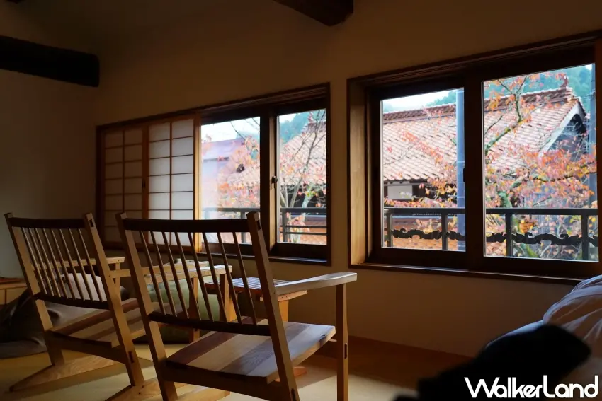 ▲在「新庄宿 須貝邸」房間即可欣賞四季風景。（攝影：楊婷雅）