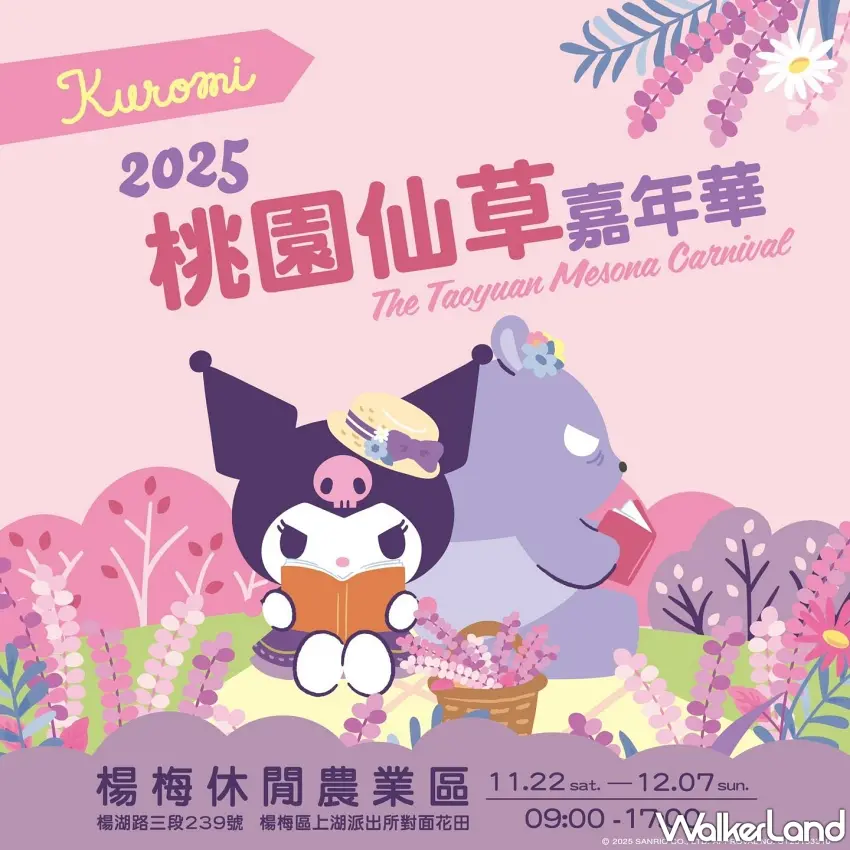 ▲桃園楊梅仙草花季》酷洛米夢幻主題裝置 EEAT原則下解析紫色花海打卡攻略(圖片提供:桃園事粉絲團)