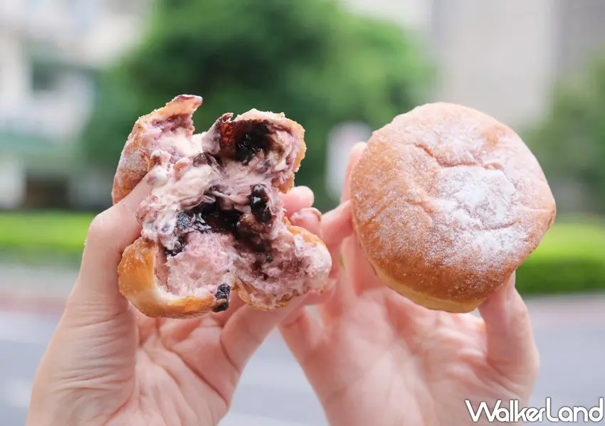 ▲拉亞漢堡開賣生甜甜圈。(攝影：鄭雅之)