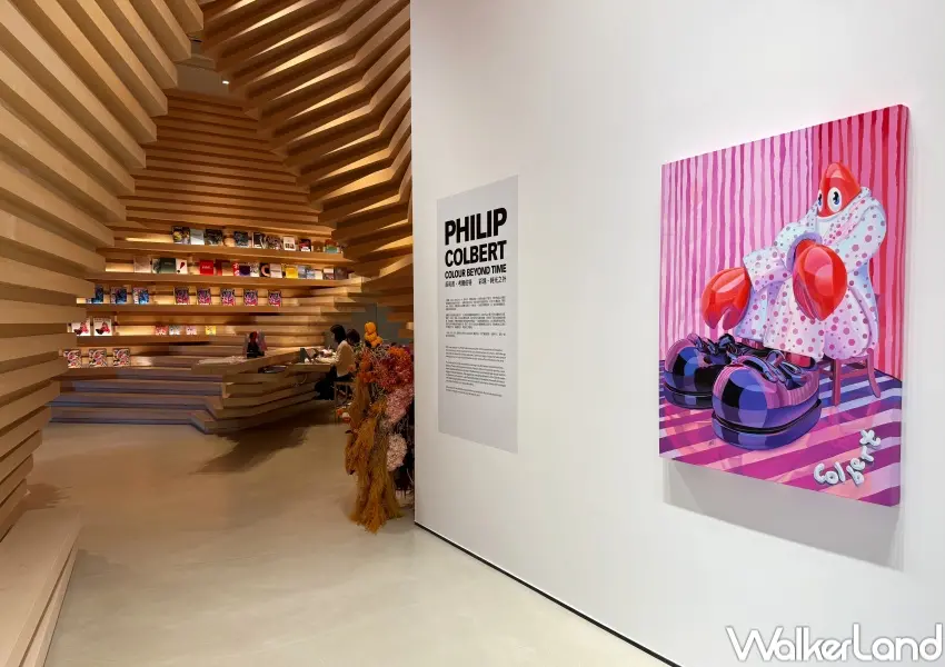 ▲台北內湖免費看龍蝦展！菲利普・考爾伯特全新龍蝦繪畫、龍蝦雕塑一次欣賞。(攝影：鄭亦庭)