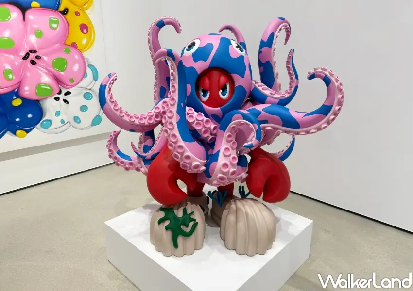 ▲免費台北展覽推薦！英國普普大師龍蝦特展必拍章魚龍蝦。(攝影：鄭亦庭)