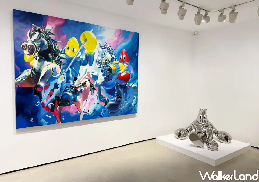 ▲台北龍蝦展覽！免費逛英國普普大師龍蝦特展《戰鬥》系列畫作。(攝影：鄭亦庭)
