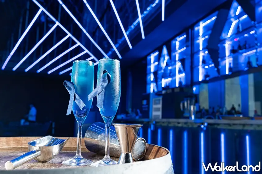 ▲承億酒店POOL BAR即起開賣主題調酒《Feel Special》致敬TWICE經典人氣單曲，每組兩杯售價500元