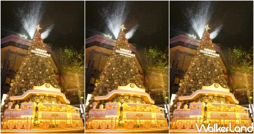 ▲新光三越耶誕城11/20開啟，主題為Christmas Express。（攝影：張人尹）