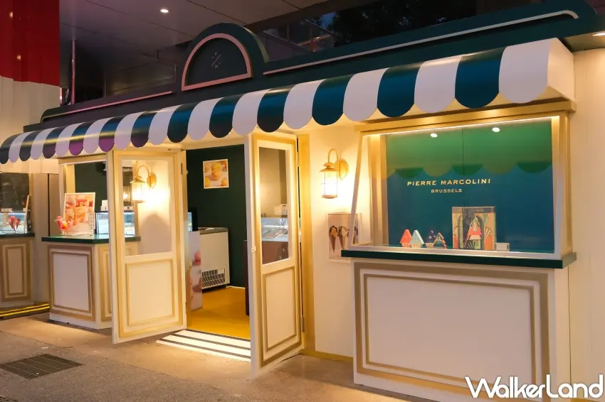 ▲驚喜耶誕小屋快閃，推出Pierre Marcolini耶誕限定馬卡龍與巧克力。（攝影：張人尹）